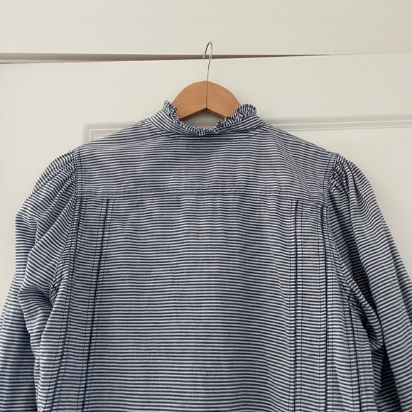 Roller Rabbit Snowflake Stripe Jacquard Lisbeth Top Cotton Coastal - Picture 9 of 11